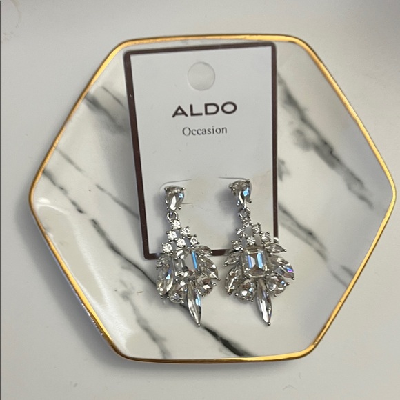 Aldo Jewelry - ALDO Crystal Silver Earrings
